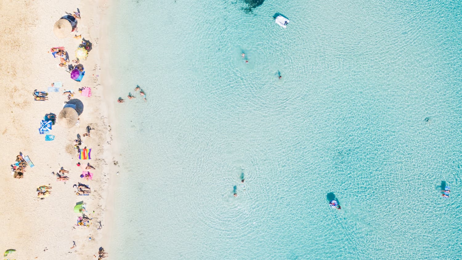 Luftaufnahme des Strands auf der Insel Dugi Otok