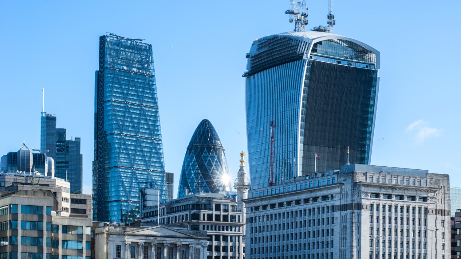 Blick auf die Londoner Skyline