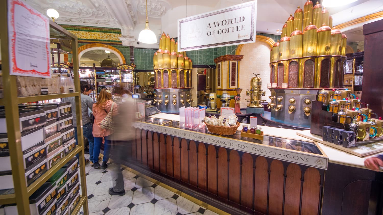 Food Hall im Harrolds Einkaufszentrum in London