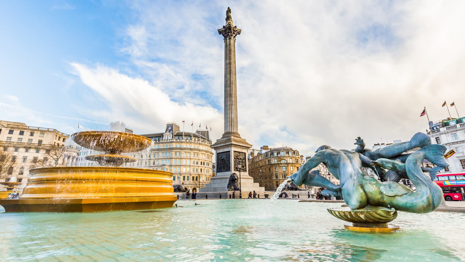 Blick auf den Trafalgar Square in London