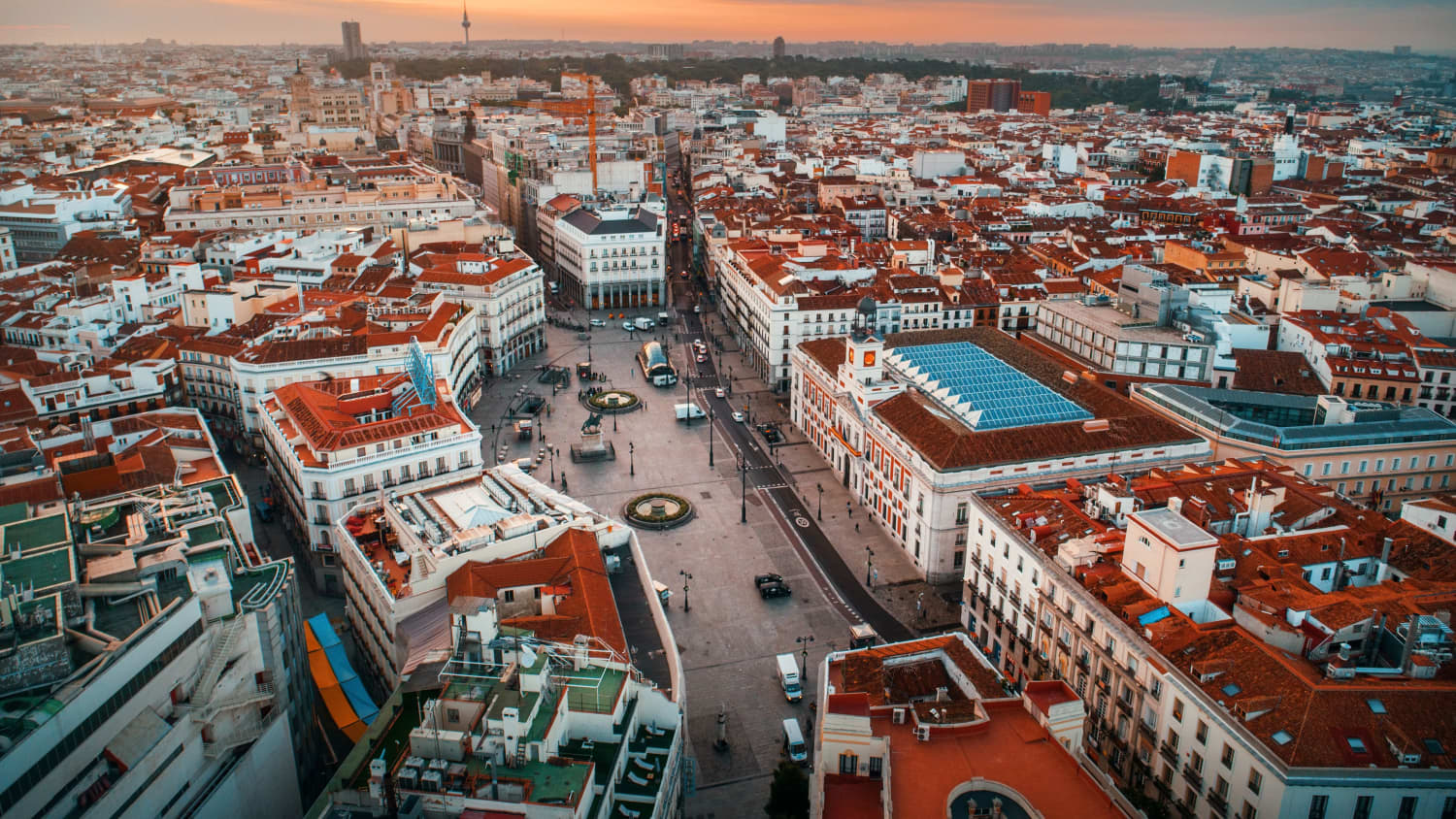 Luftaufnahme der Puerta del Sol