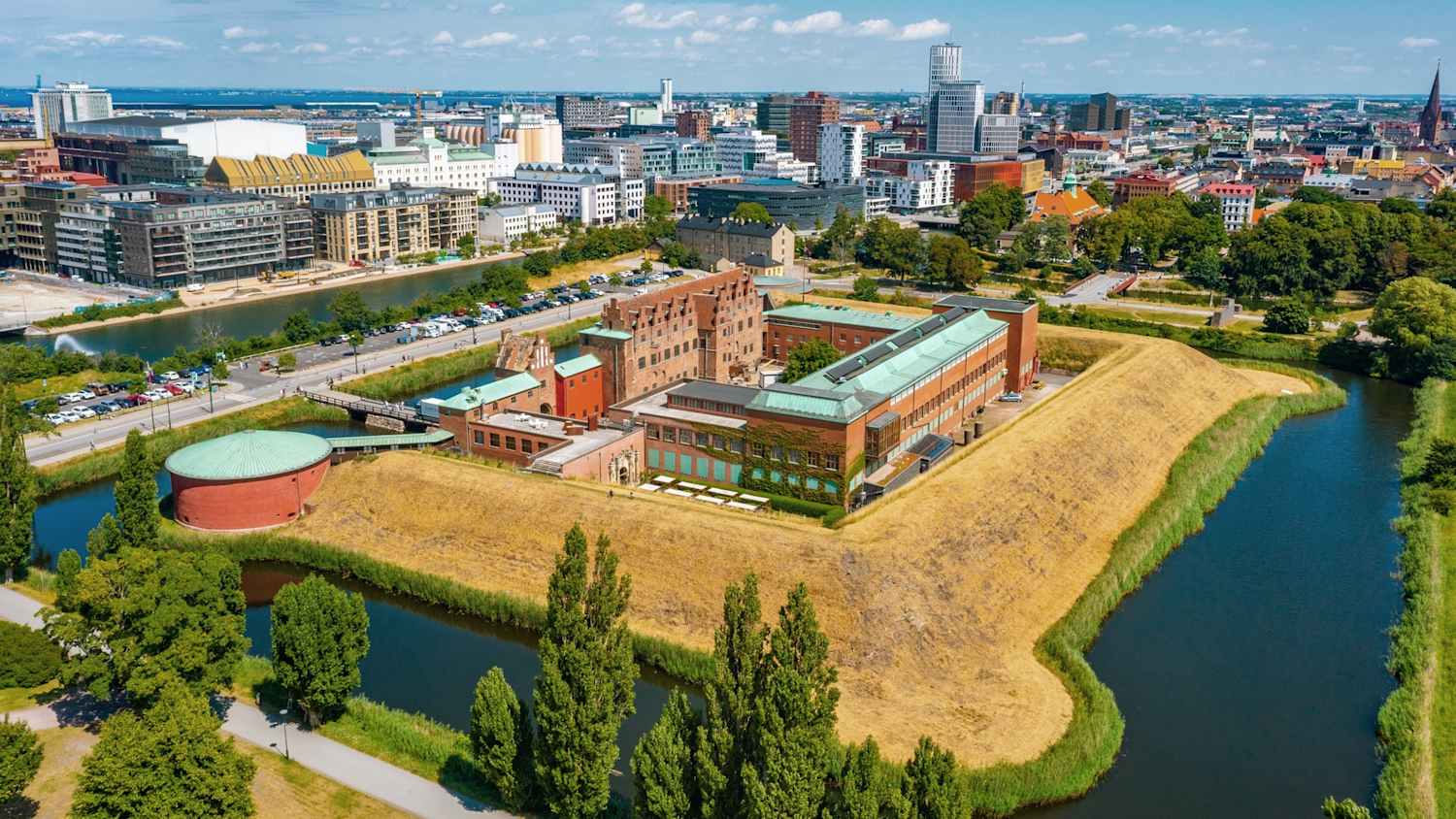 Luftaufnahme des Schloss Malmö