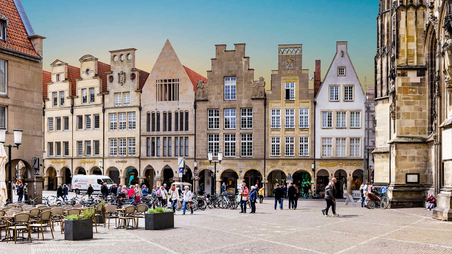Häuser auf dem Prinzipalmarkt in Münster
