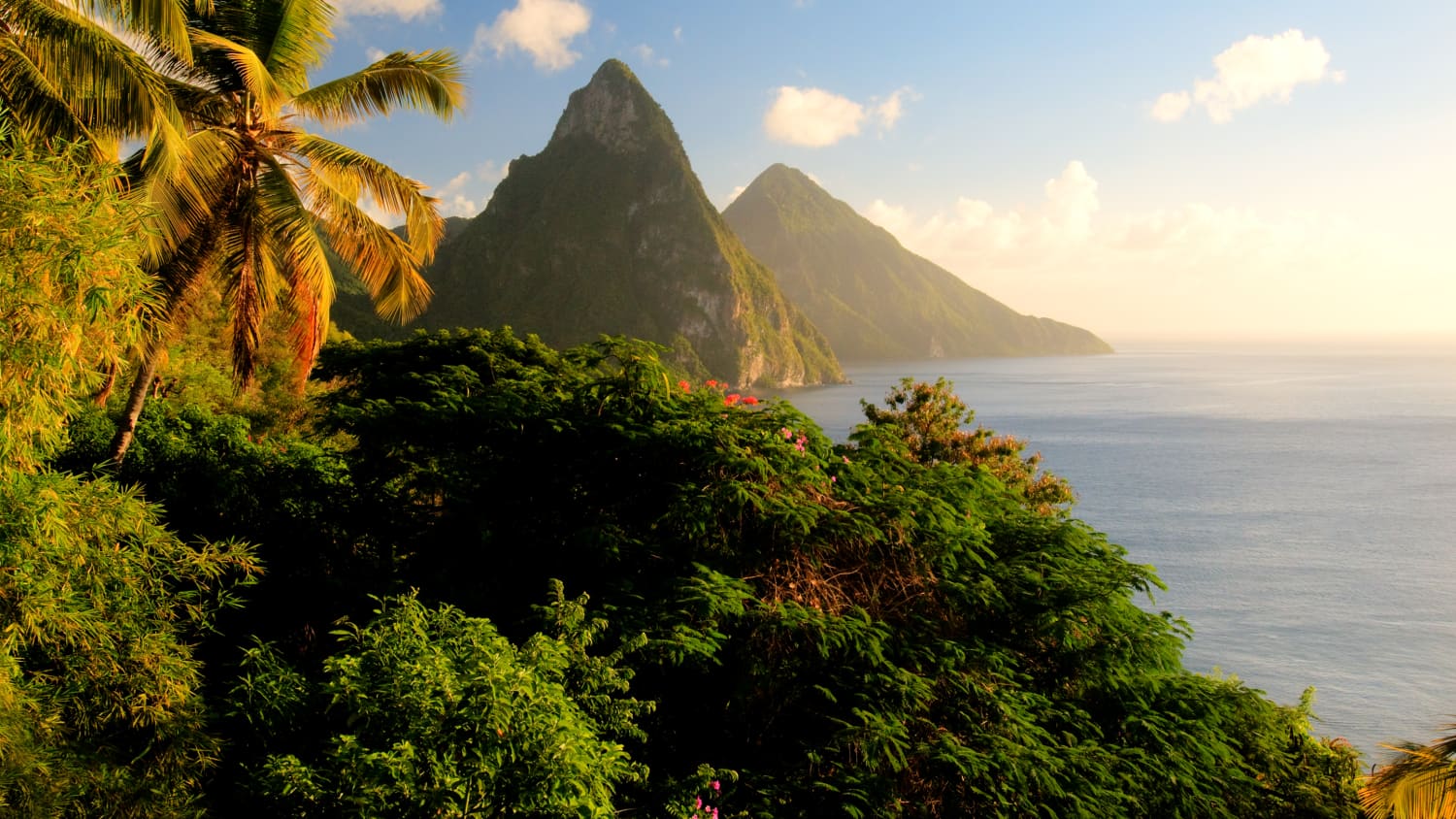 Pitons auf der Insel St. Lucia in der Karibik