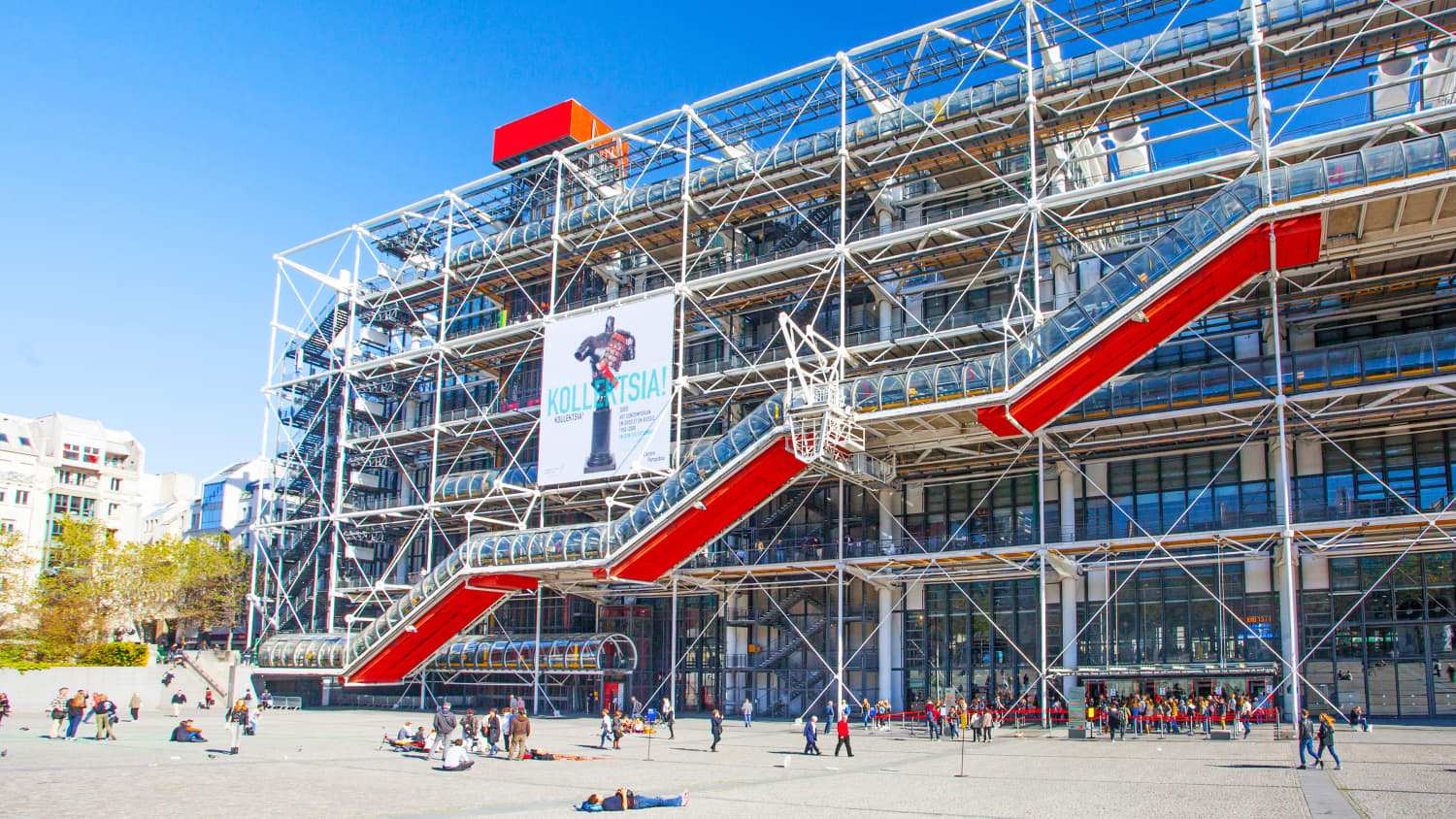 Außenansicht des Centre Pompidou in Paris