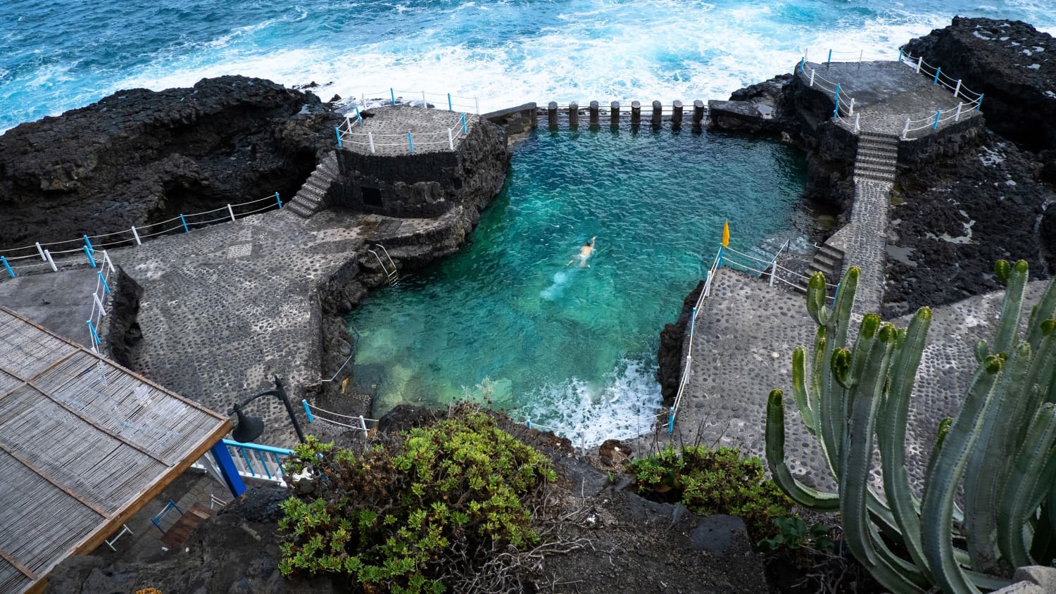 Charco Azul, Naturschwimmbad in San Andrés, auf der Kanareninsel La Palma