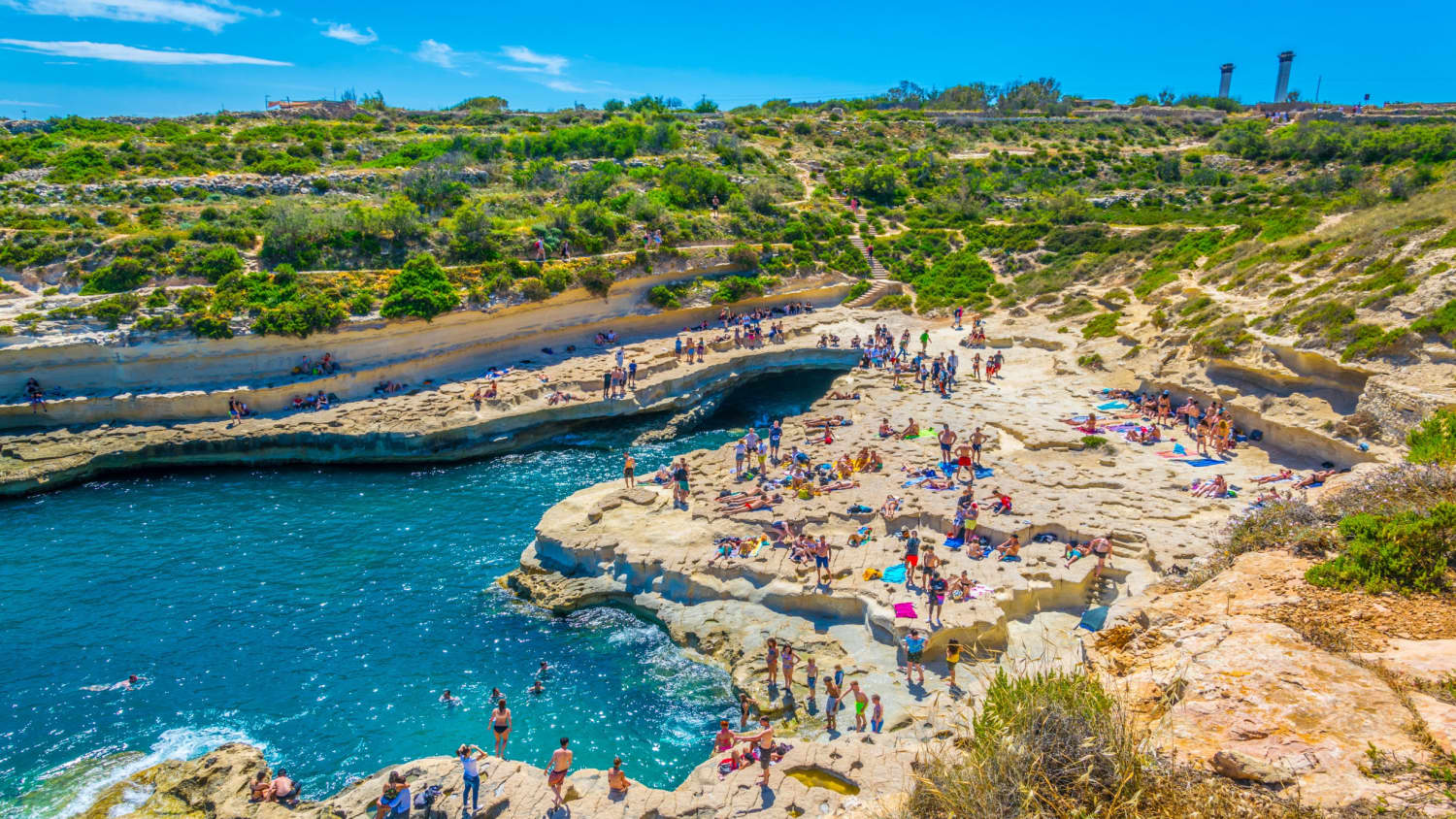 Der natürliche Swimmingpool "St. Peter's" nahe Marsaxlokk auf Malta