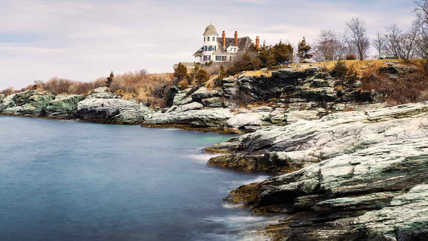 Newport im Winter Caslte Hill Rhode Island