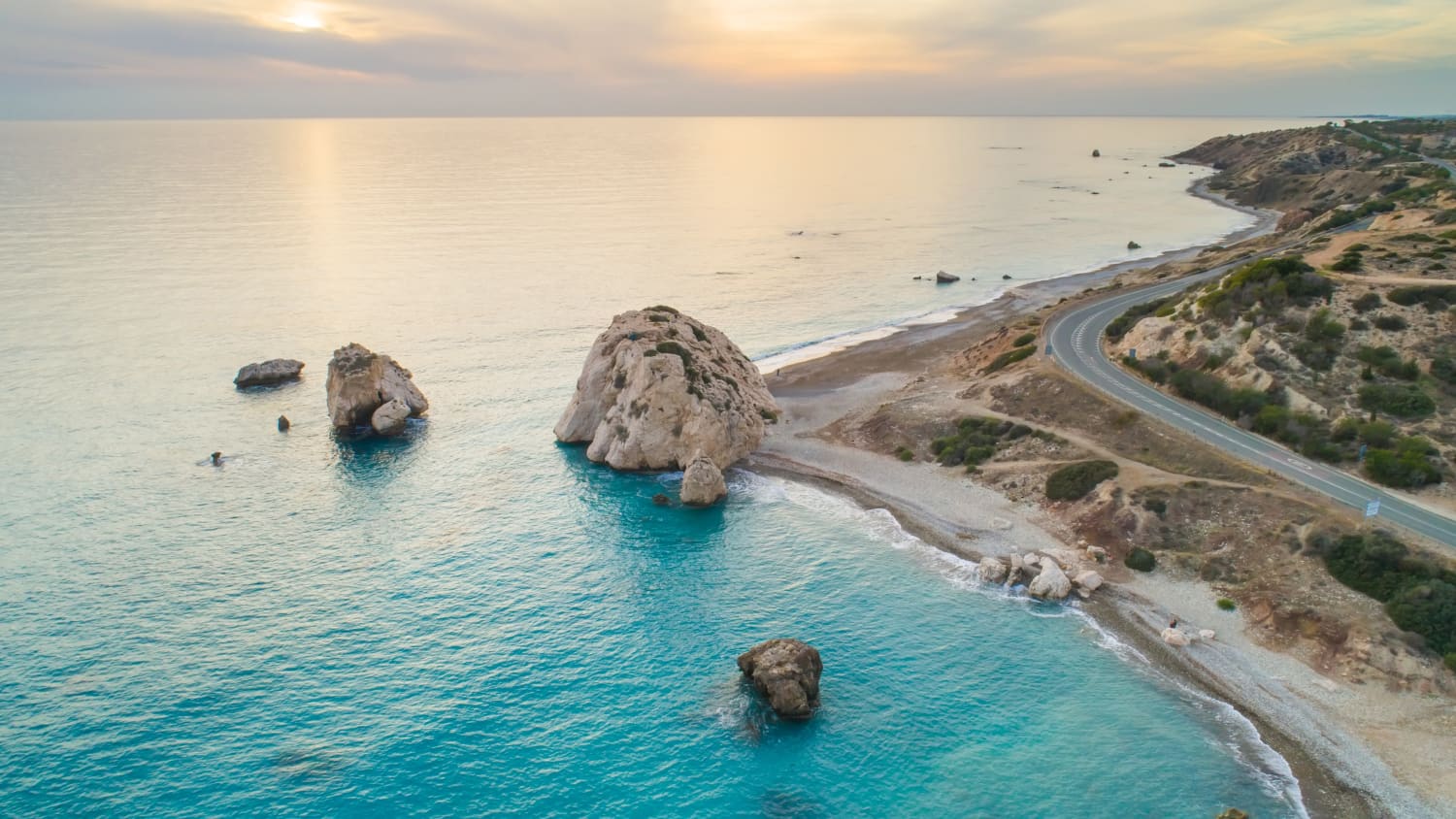 Blick auf Petra tou Romiou auf Zypern