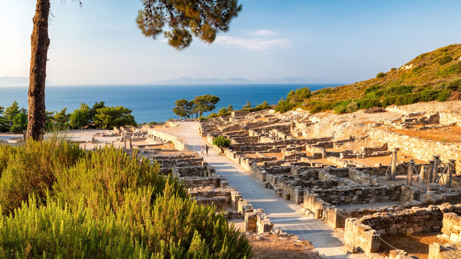 Die Antike Stadt Kamiros, eine archäologische Ausgrabungsstätte auf der Insel Rhodos: