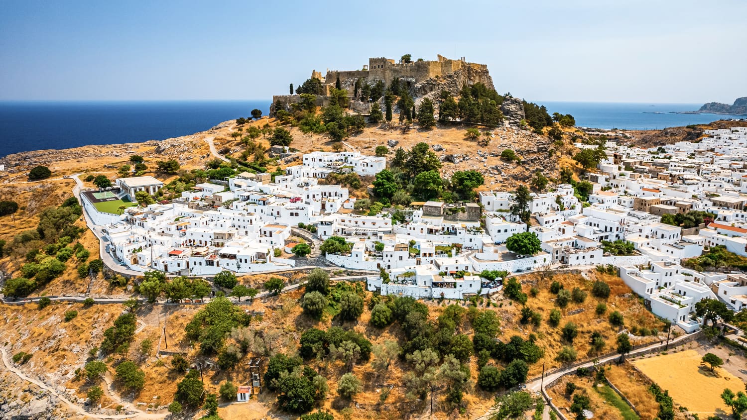 Die Akropolis von Lindos auf Rhodos, Griechenland