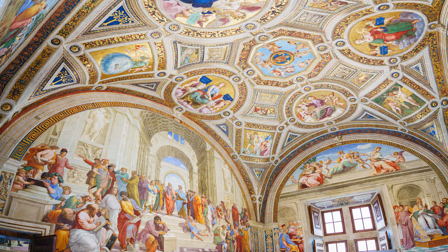 Raphales Schule von Athen in den Vatikanischen Museen