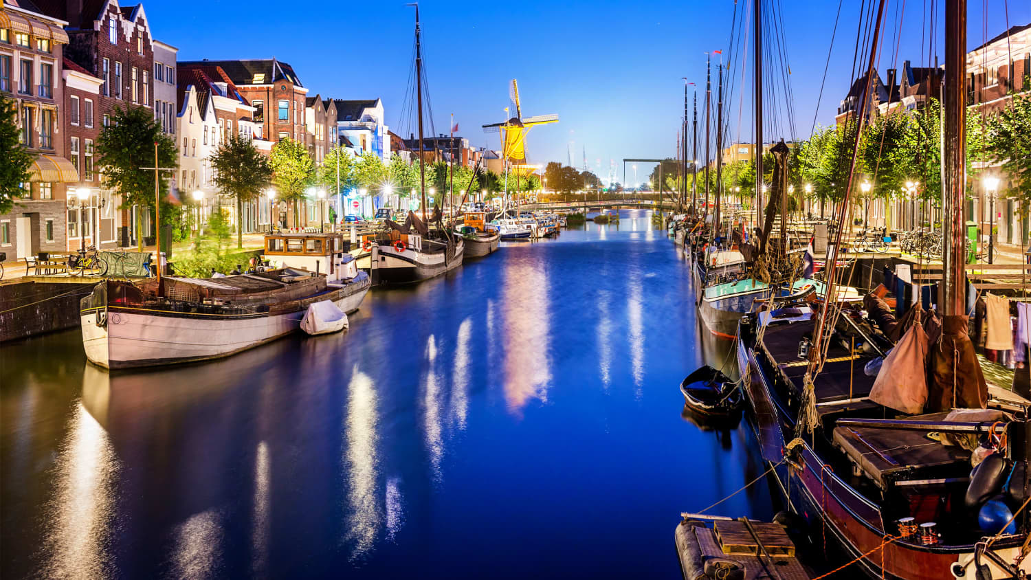 Das kleine historische Zentrum Delfshaven in Rotterdam