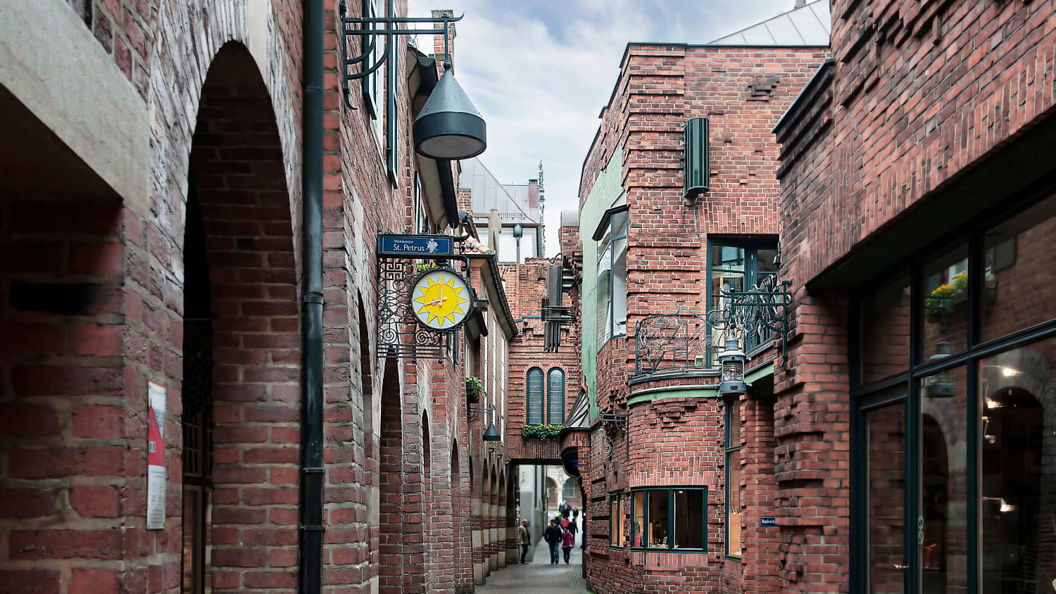 Blick in die Boettcherstrasse in der Altstadt Bremens