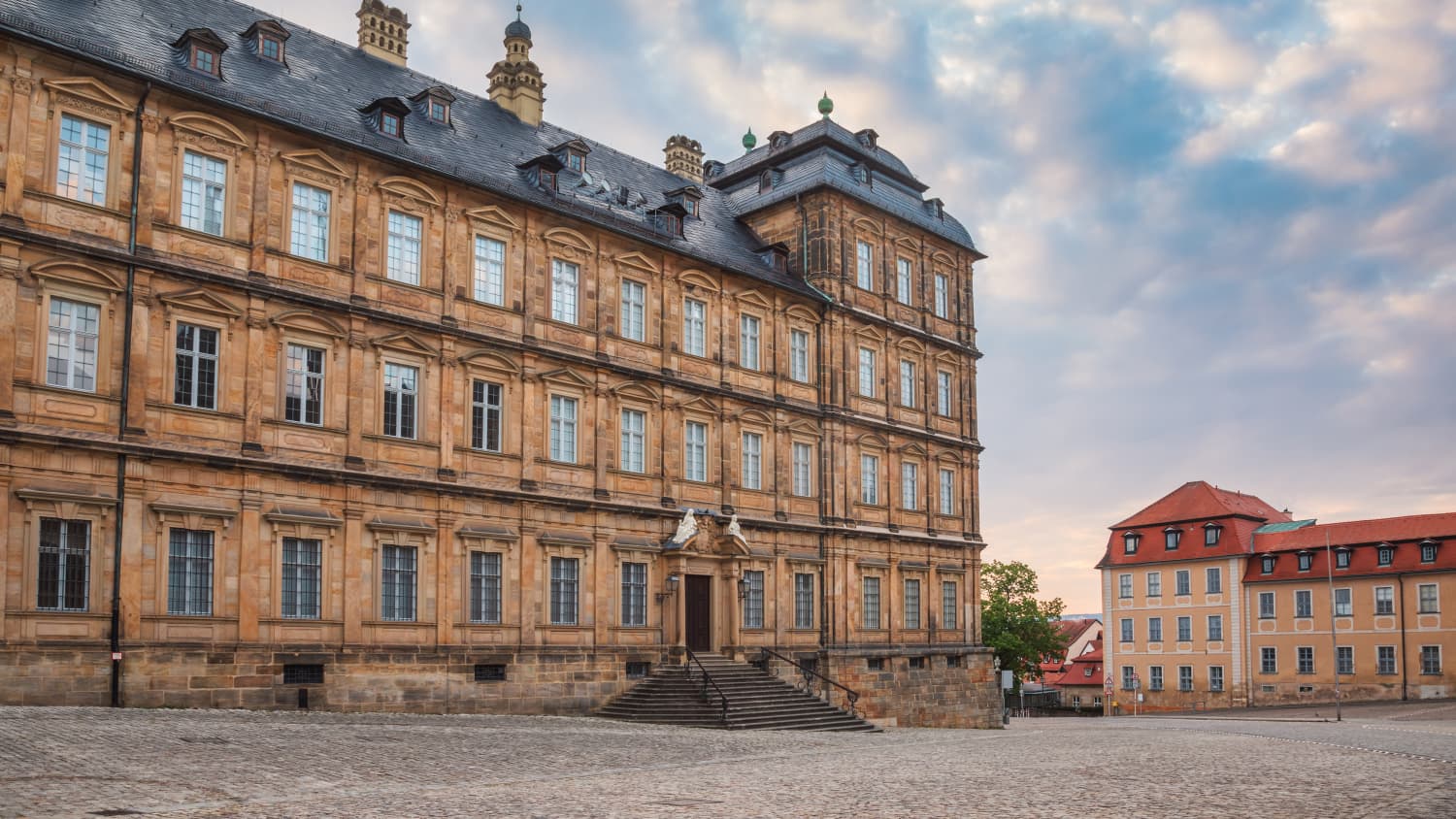 Die Fassade der neuen Residenz in Bamberg