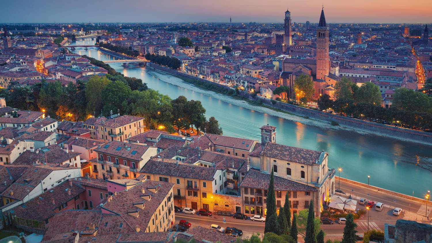 Verona im Abendlicht