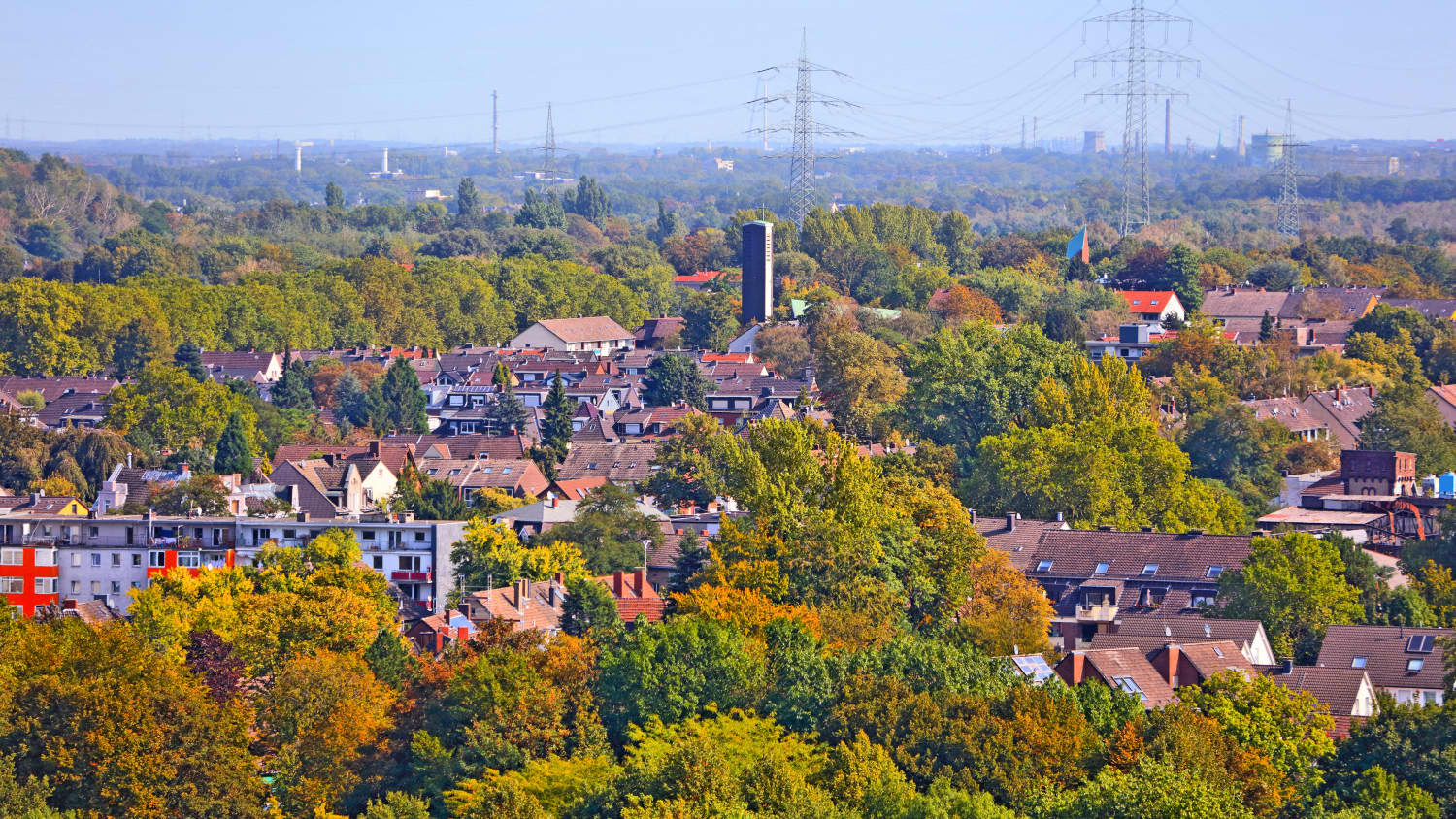 Ein Blick auf Gelsenkrichen mit seinen Vororten