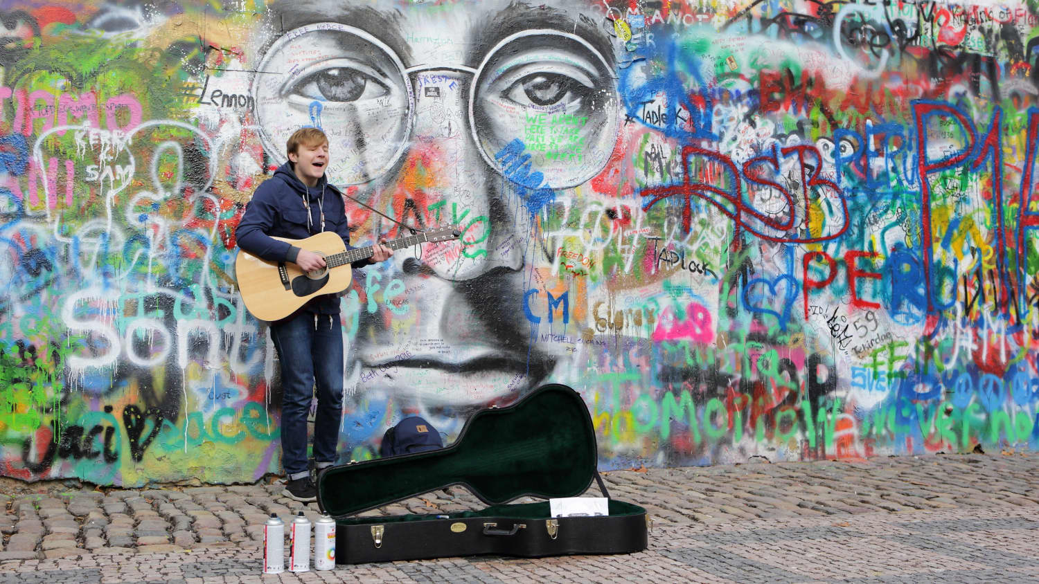 John-Lennon-Mauer in Prag