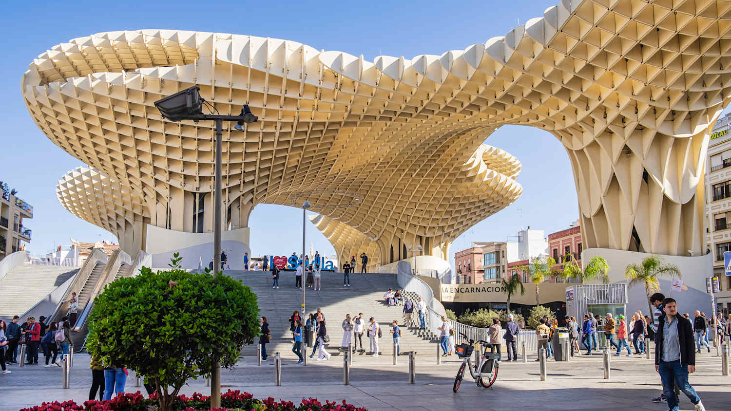 Konstruktion Metropol Parasol in Sevilla