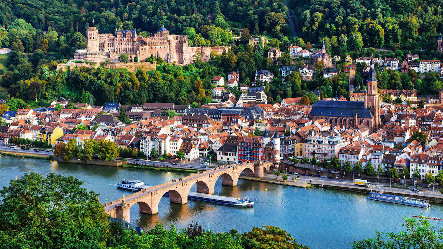 Eine Luftaufnahme von Heidelberg