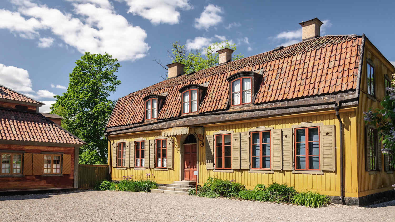 Nachbildung eines typischen Schwedischen Hauses im Freilichtmuseum Skansen