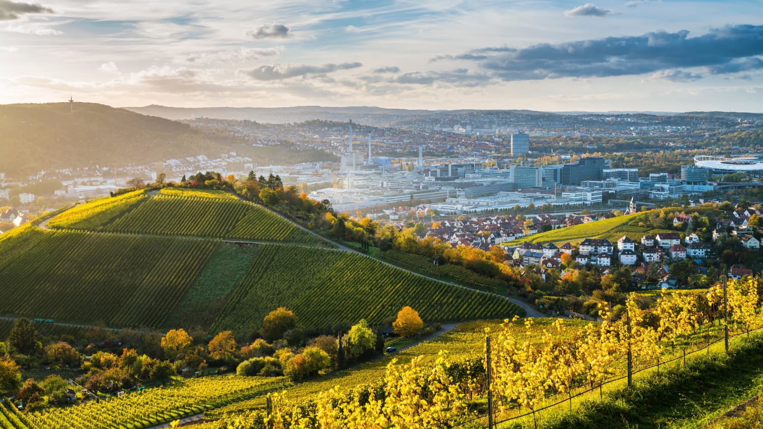 Panoramablick über die Stadt Stuttgart