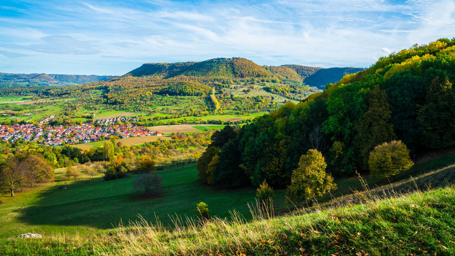Blick über die Schwäbische Alb  bei Bissingen