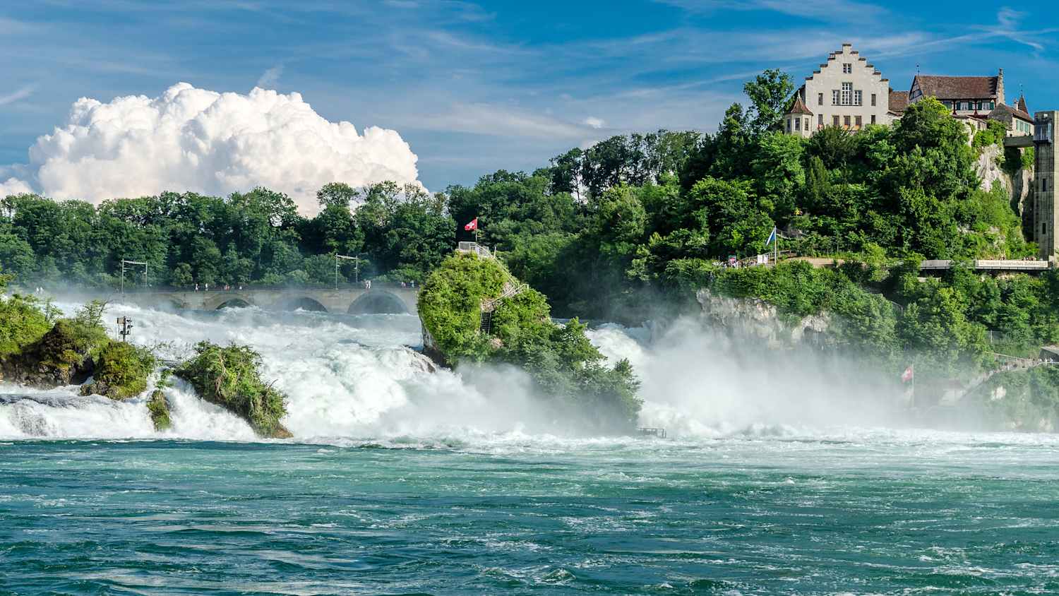Der Rheinfall von Schaffhausen in der Schweiz