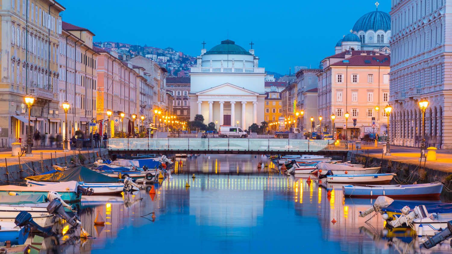 Der Canal Grance in Triest in den Abendstunden