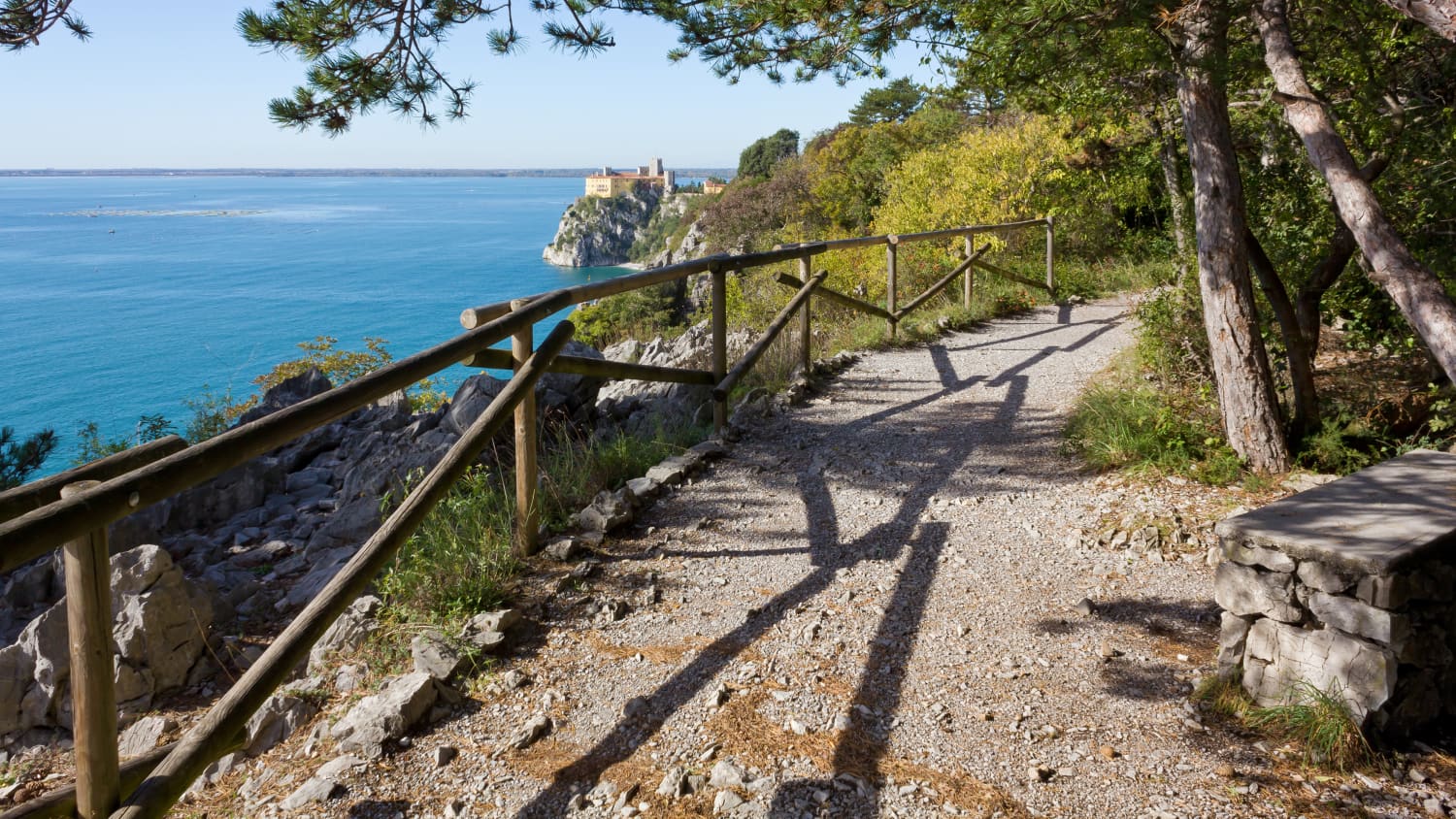 Der Panoramaweg zum Schloss Duino in Triest