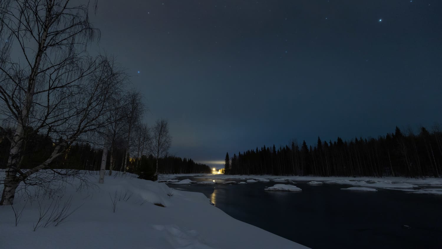 Polarnacht in Finnland
