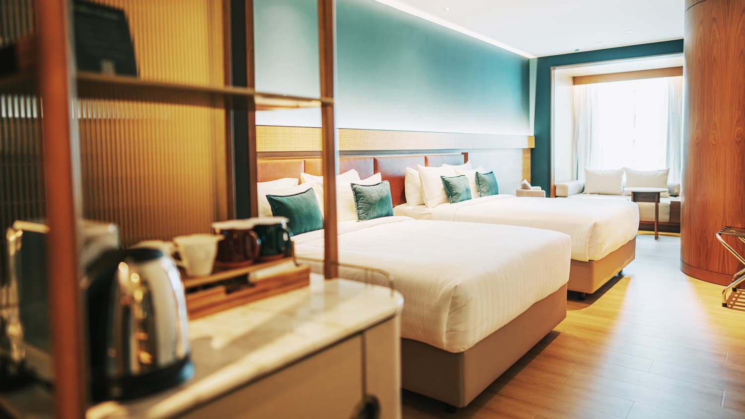 Aufnahme eines Hotelzimmers