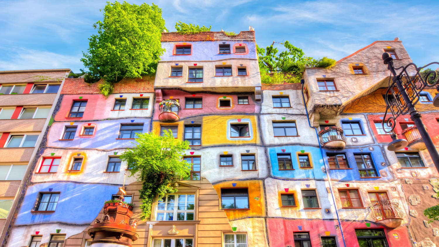 Fassade des Hunderwasserhaus in Wien