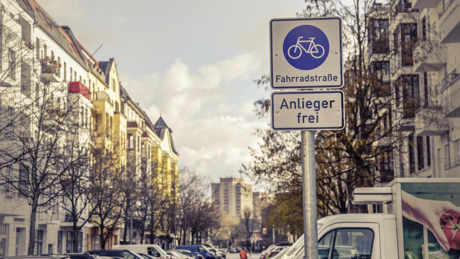 Die Fahrradstraße Stargarder Straße im Prenzlauer Berg