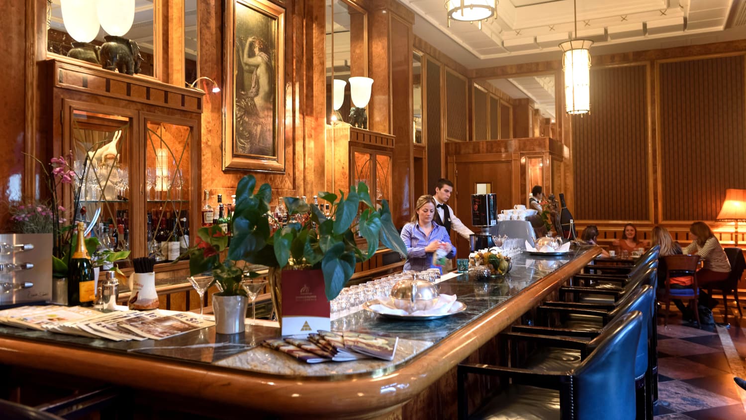 Innenraum des Restaurant Gundel in Budapest