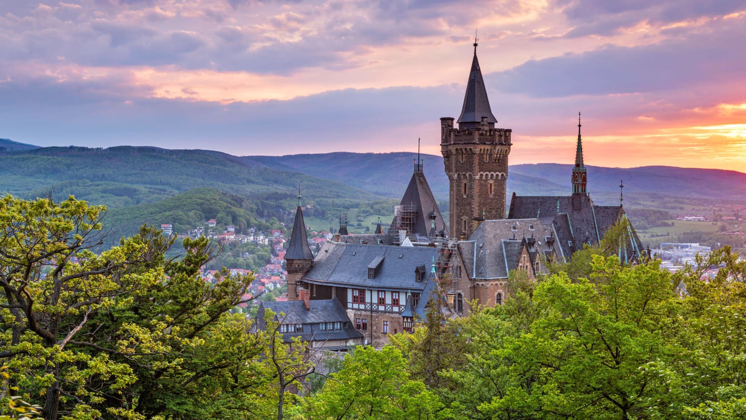 Luftaufnahme der Burg Wernigerode