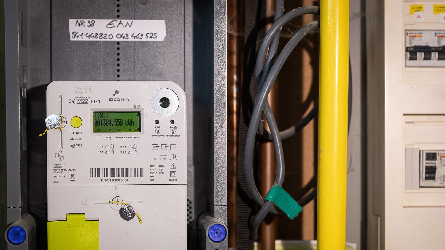 Ein Smart Meter in einem Wohnhaus