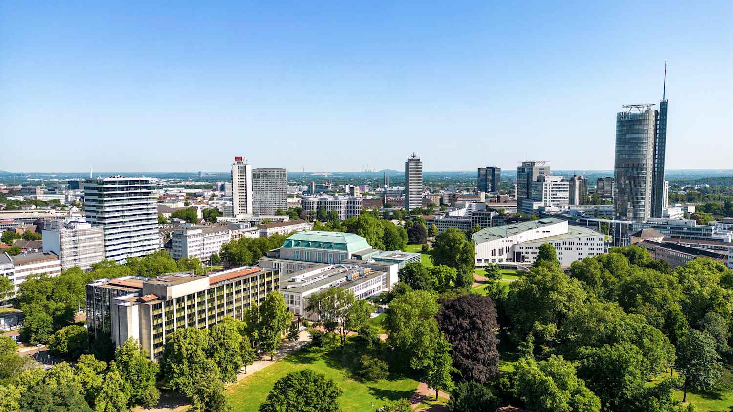 Stadtpanorama der Stadt Essen