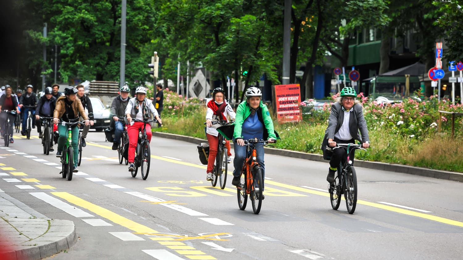 Pop Up Radweg in Stuttgart