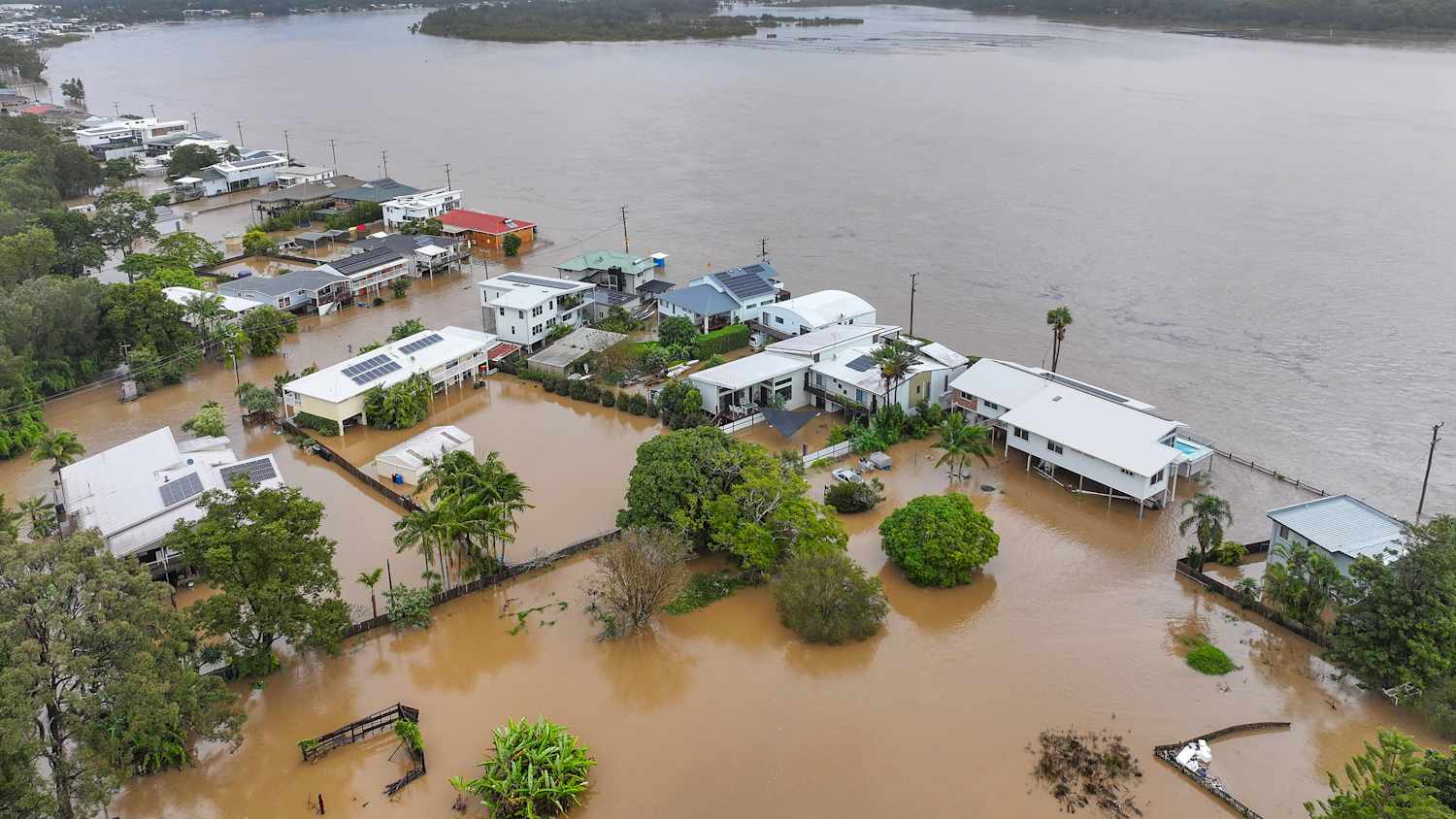 Aunfame eines überschwemmten Ufers in Australien