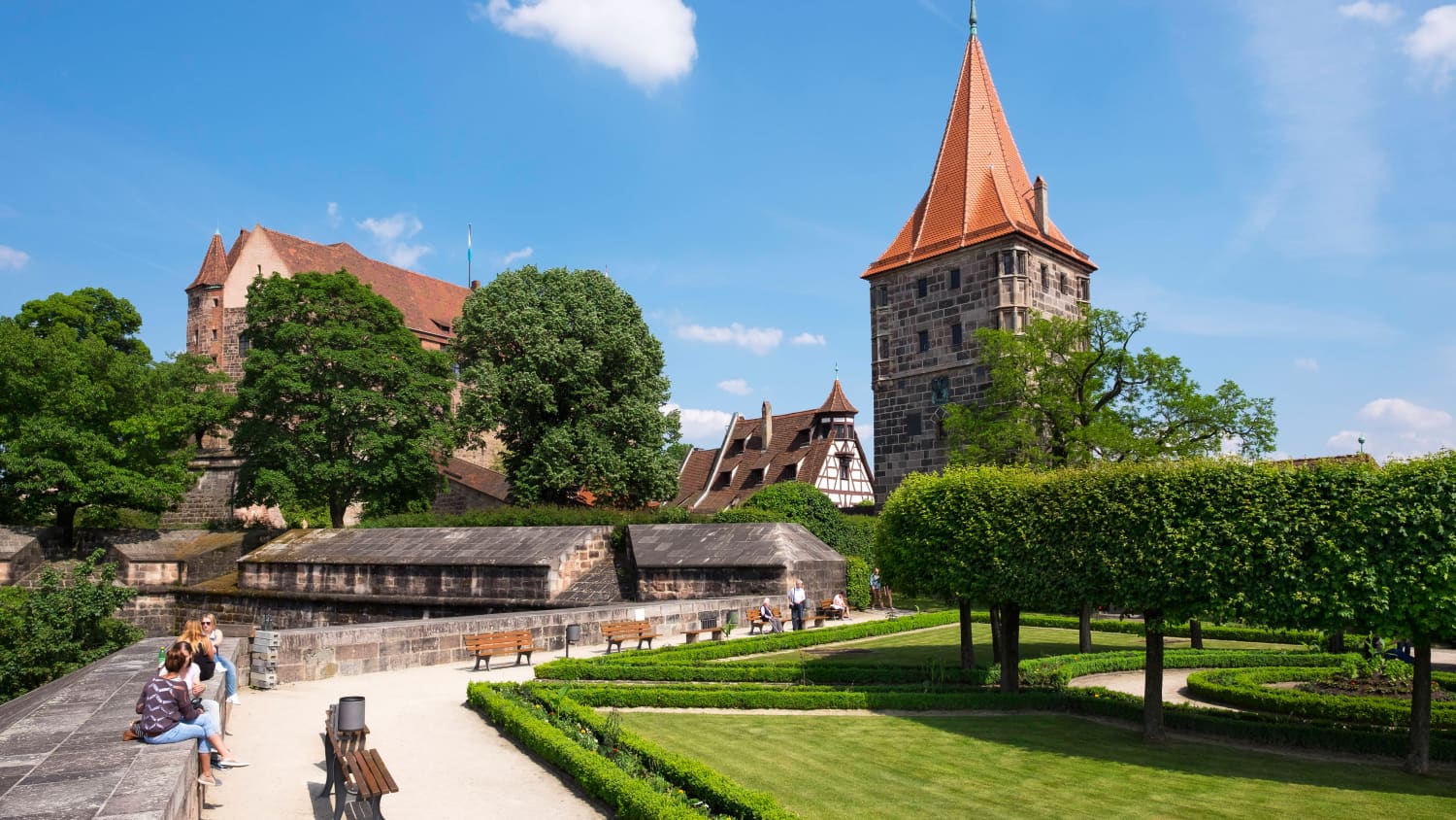 Burggarten an der Kaiserburg in Nürnberg