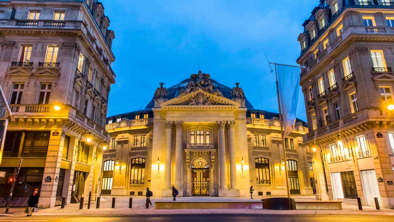Eingang zum Museum Pinault Collection in Paris