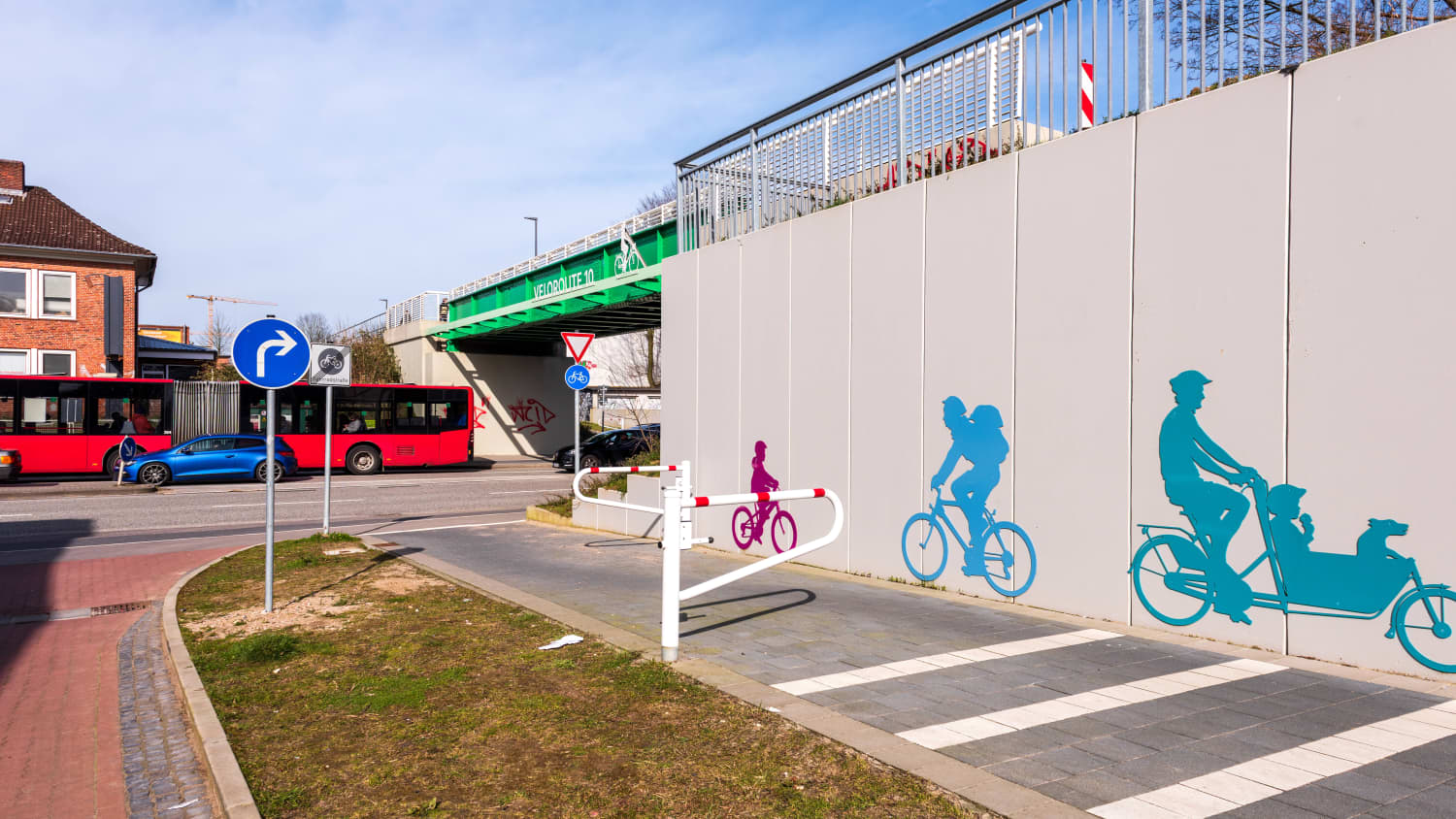 Die Veloroute 10 in Kiel ist ein Radschnellweg in Deutschland