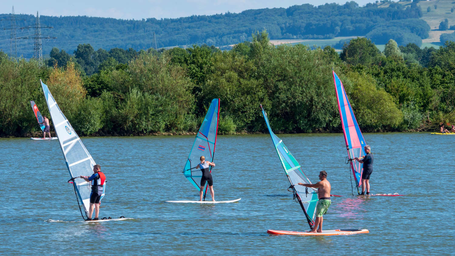 Surfer auf dem Altmühlsee