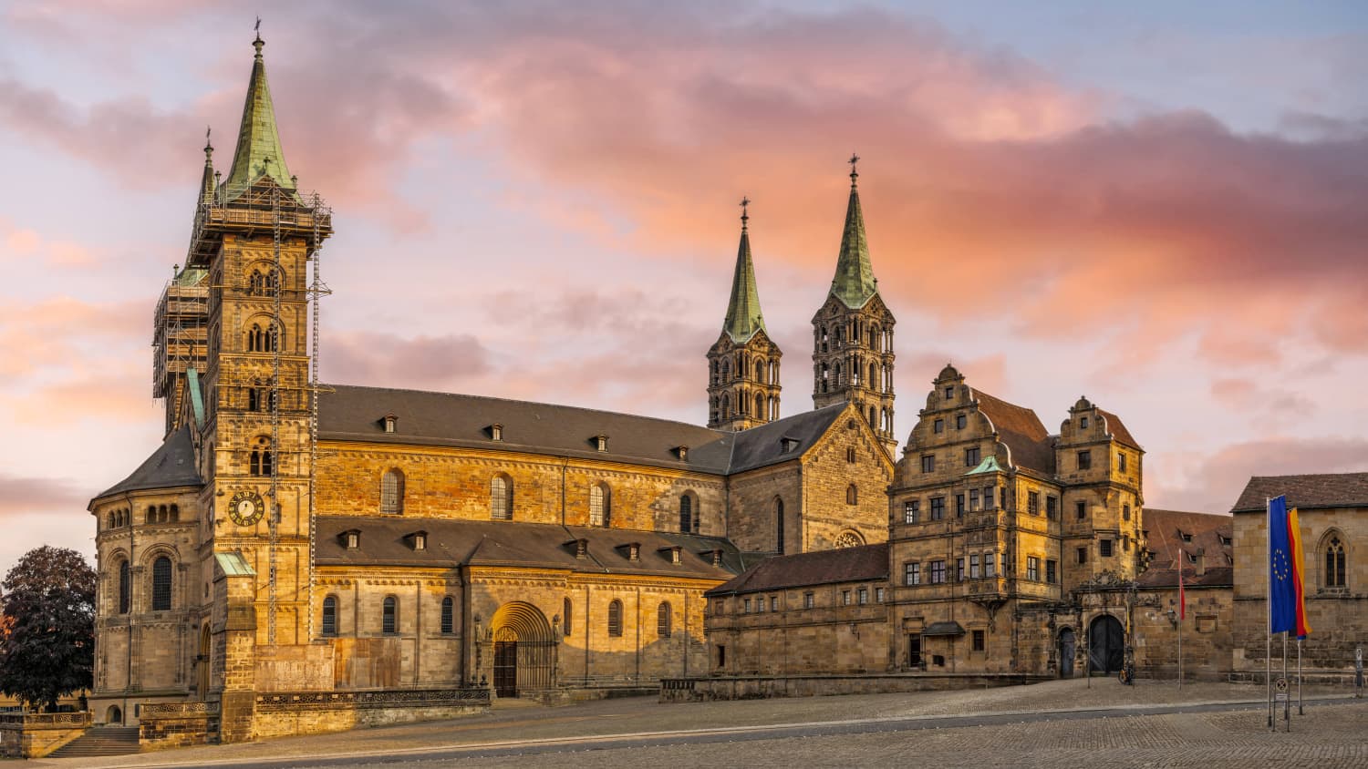 Blick auf den Bamberger Dom mit Fürstenportal