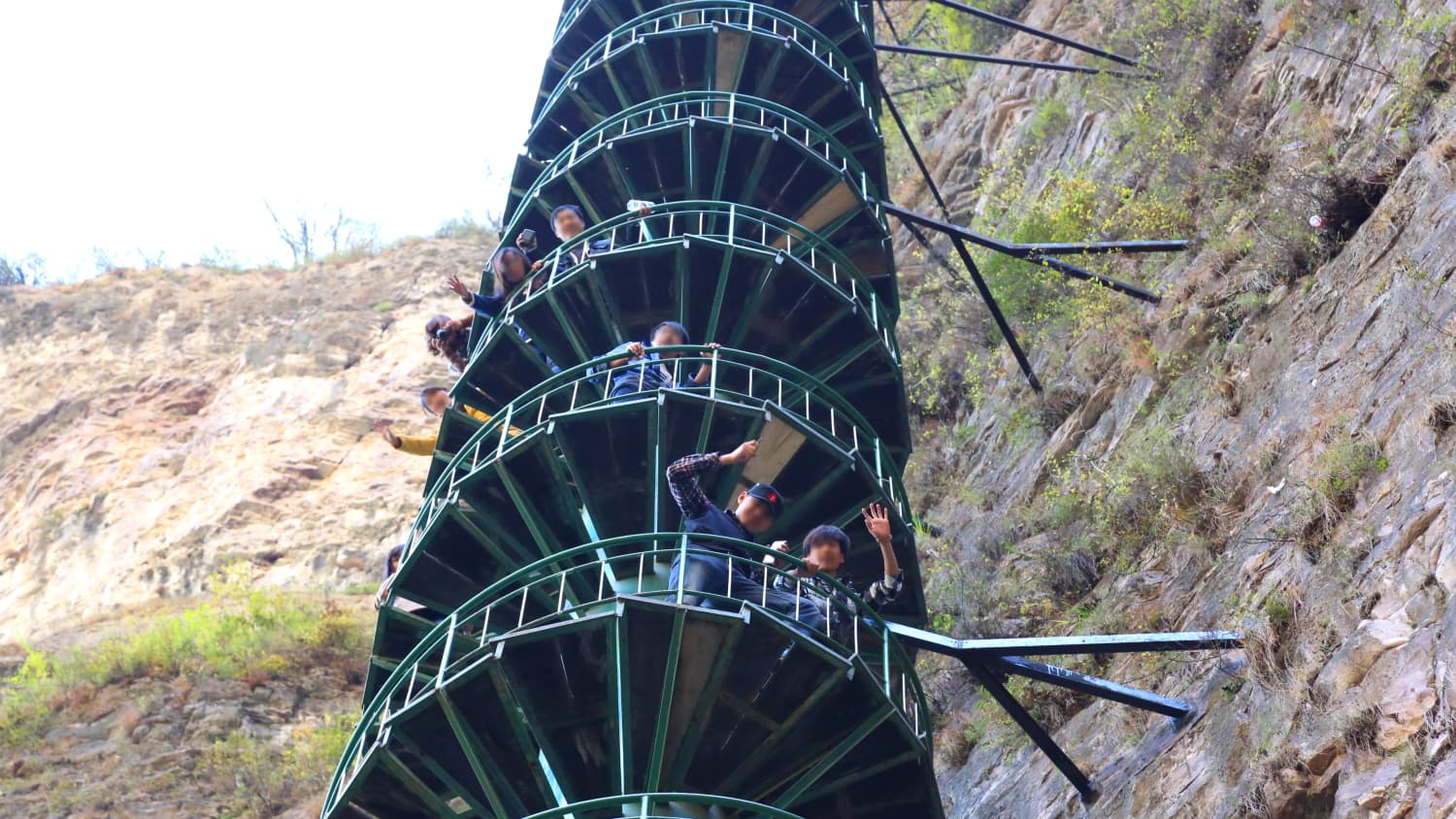Treppe am Taihang Mountain in China