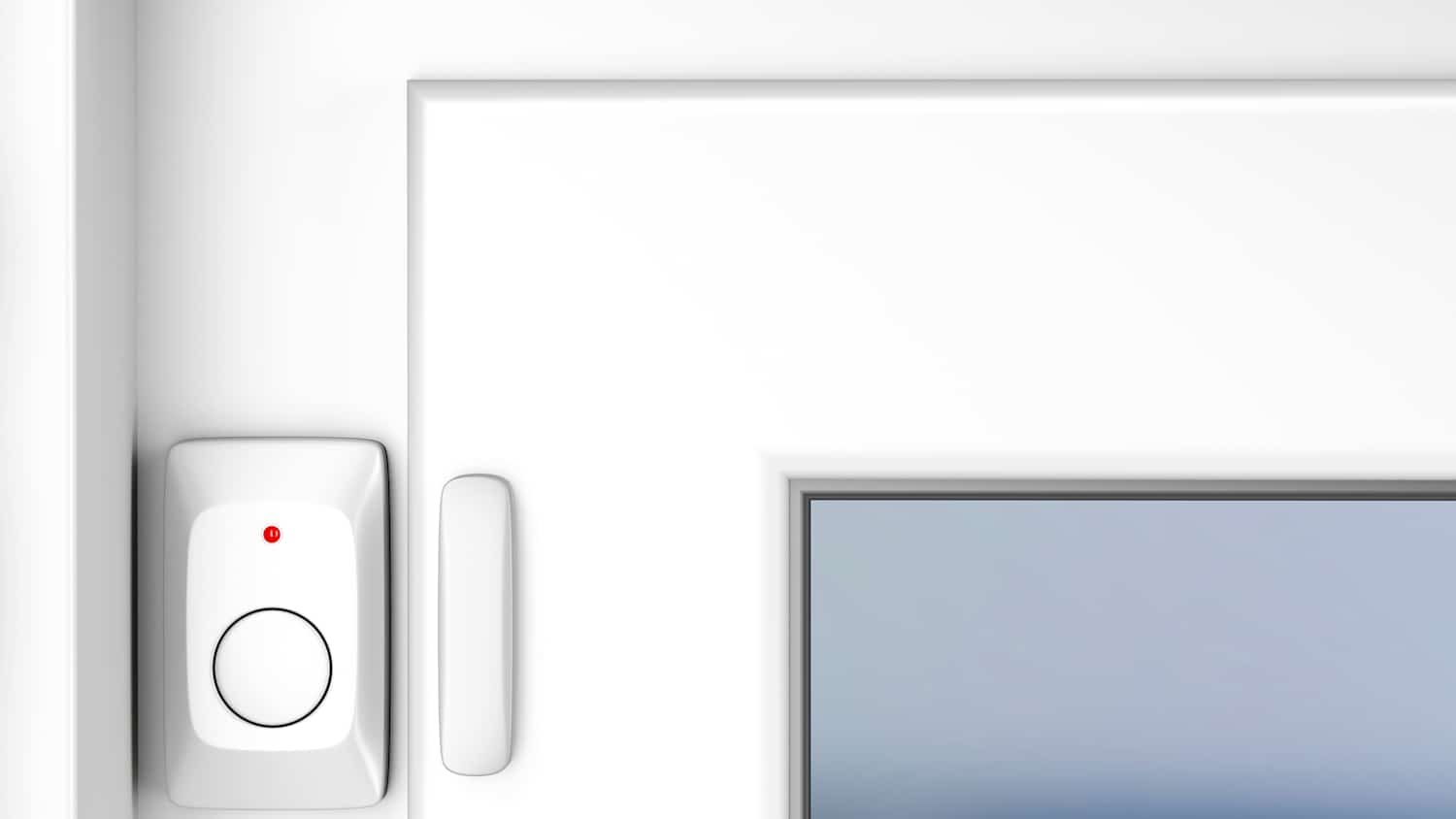 Magnetischer Alarmsensor am Fenster