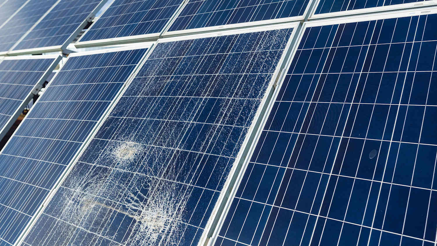 Eine defekte Solarzelle