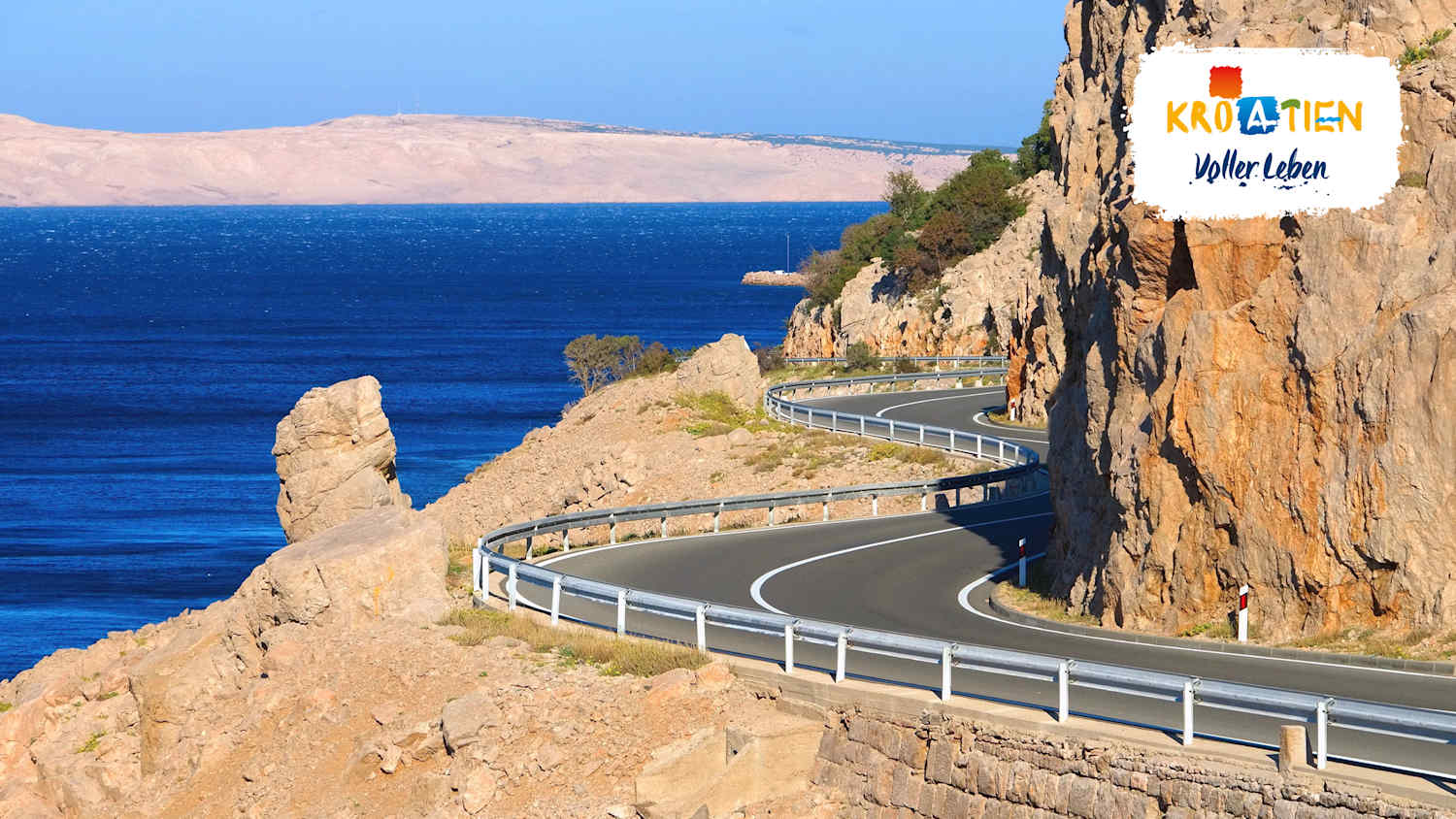 Eine Autobahn an der Adria in Kroatien