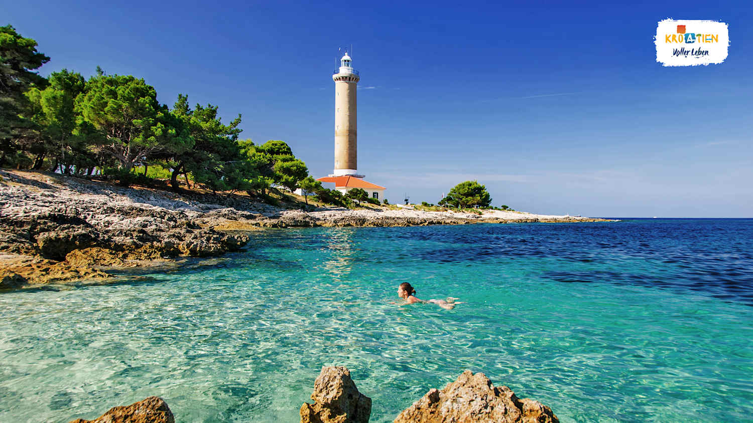 Der Leuchtturm Veli Rat bei Dugi, Kroatien